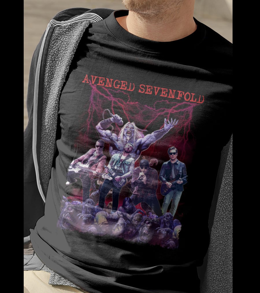 Avenged Sevenfold Thunderous Rock Performance With Zombie Horde T-Shirt