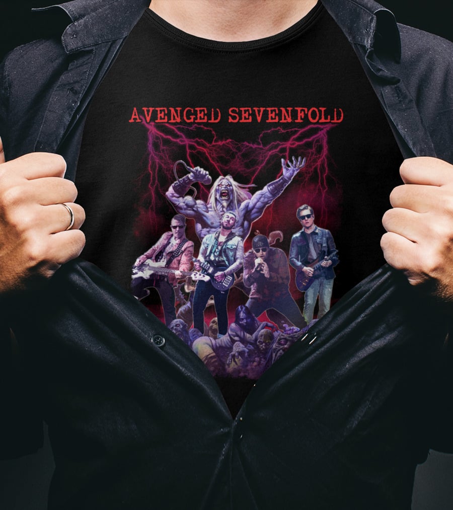 Avenged Sevenfold Thunderous Rock Performance With Zombie Horde T-Shirt