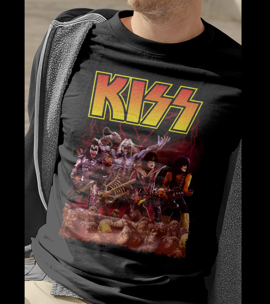 Kiss Band Metal Apocalyptic Monster Rock Warriors T-Shirt