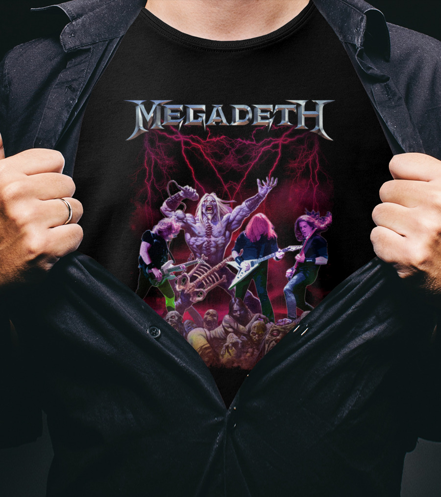 Megadeth Zombie Apocalypse Heavy Metal Concert T-Shirt