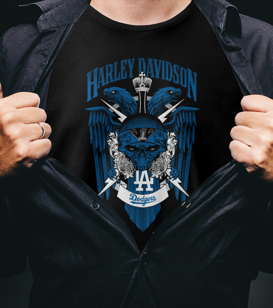 Harley Davidson 131 Mlb Los Angeles Dodgers T-Shirt
