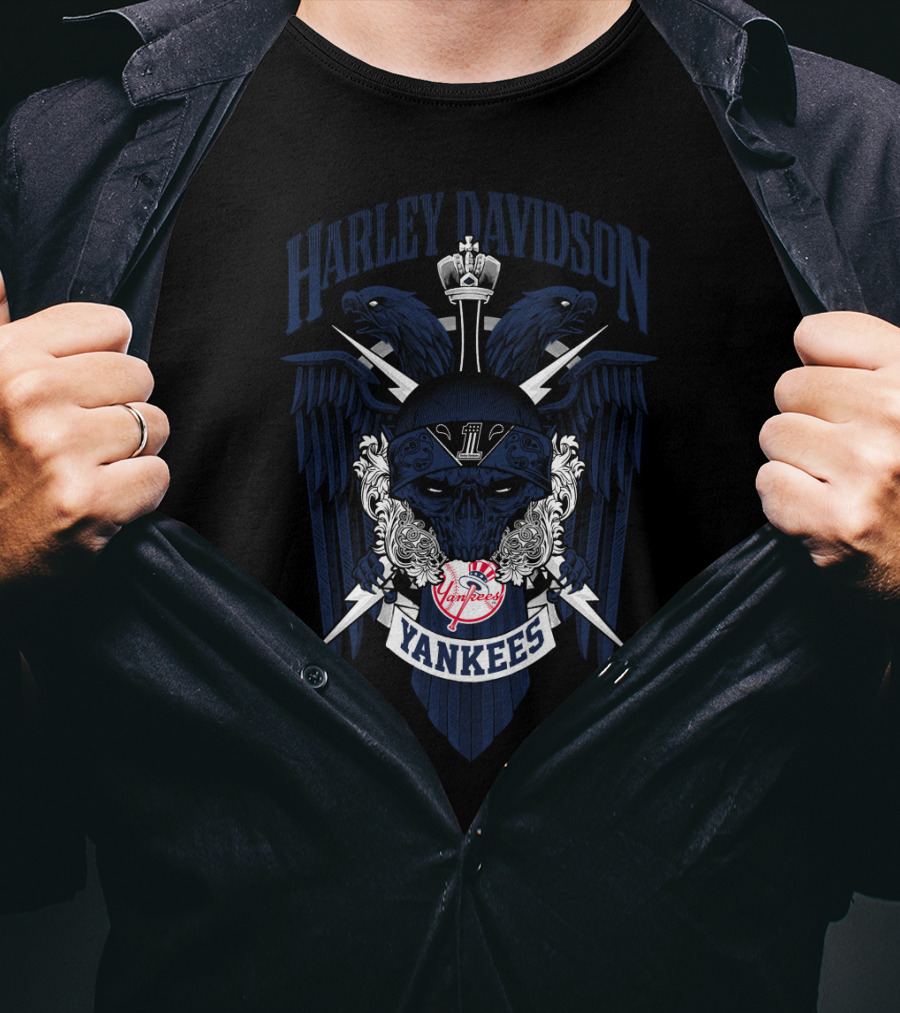 Harley Davidson Yankees Mlb 131 New York Yankees T-Shirt