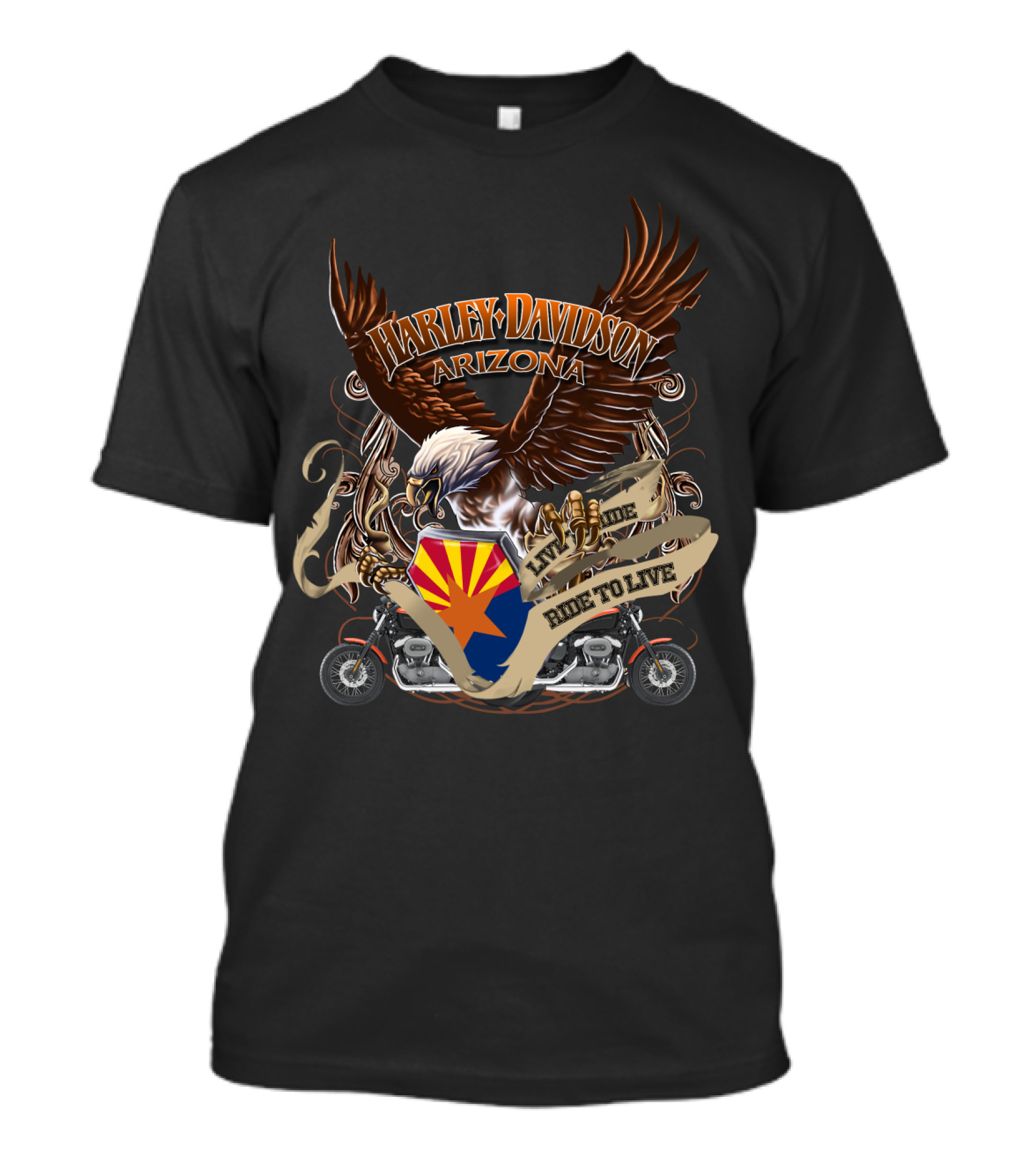 Harley Davidson Arizona Live To Ride Ride To Live T-Shirt