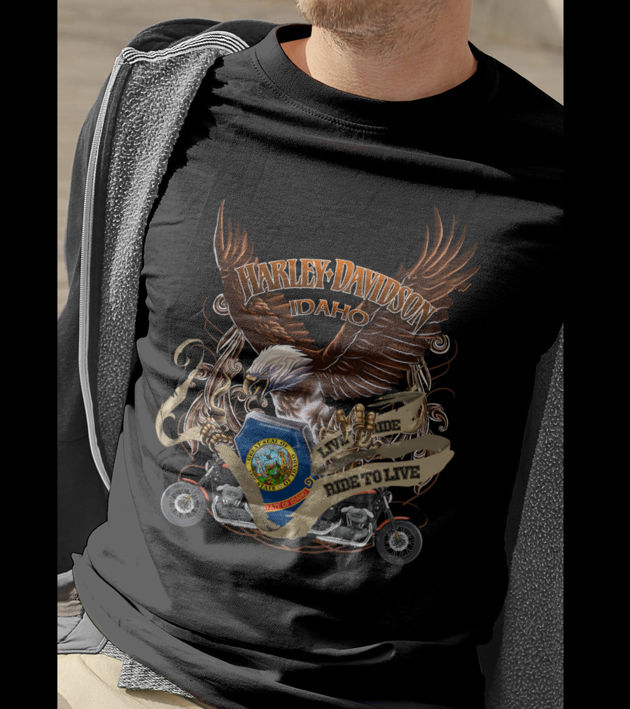 Harley Davidson Idaho Live To Ride Ride To Live 133 T-Shirt