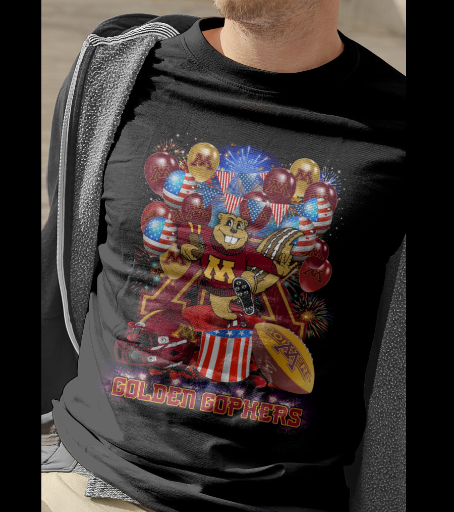 Ncaa2 Minnesota Golden Gophers Fireworks Celebration Mascot T-Shirt