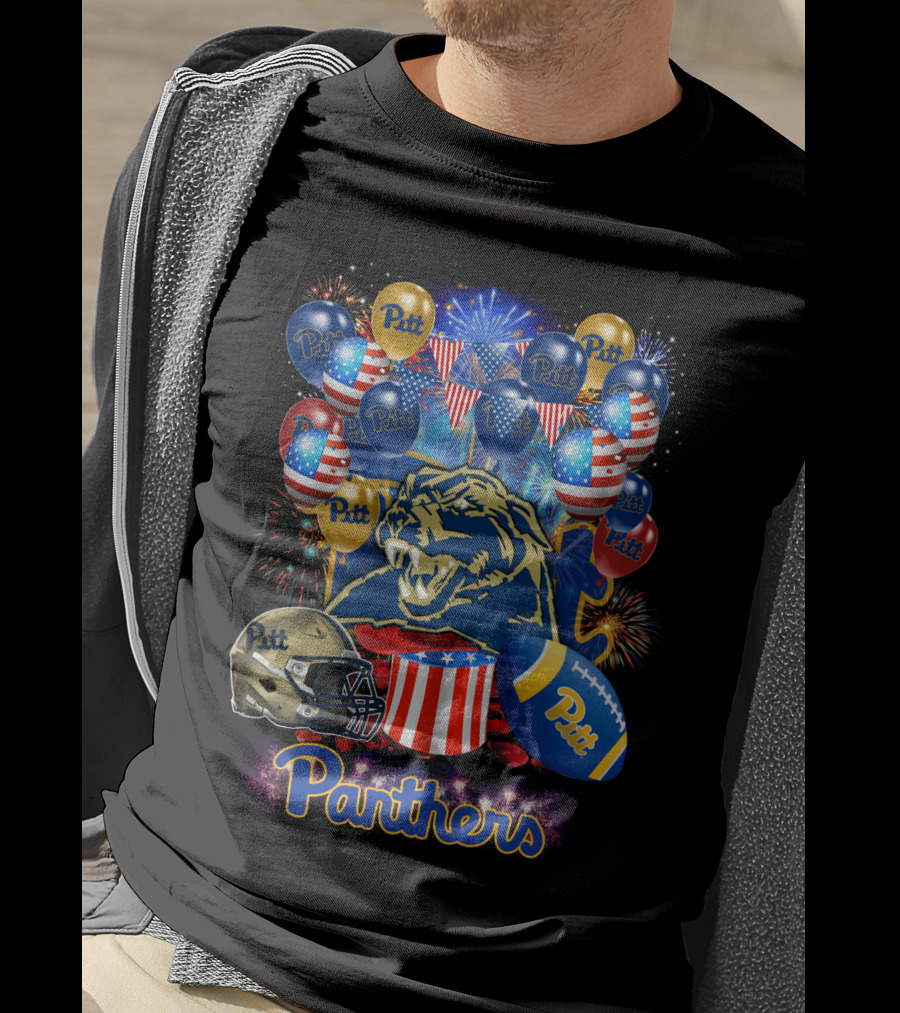 Pitt Panthers Ncaa2 Football Celebration Balloons Fireworks T-Shirt