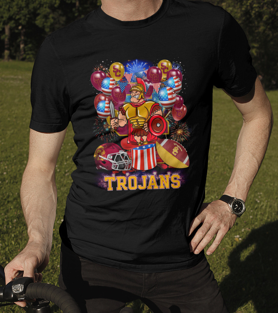 Ncaa2 Usc Trojans Football Fireworks Celebration T-Shirt
