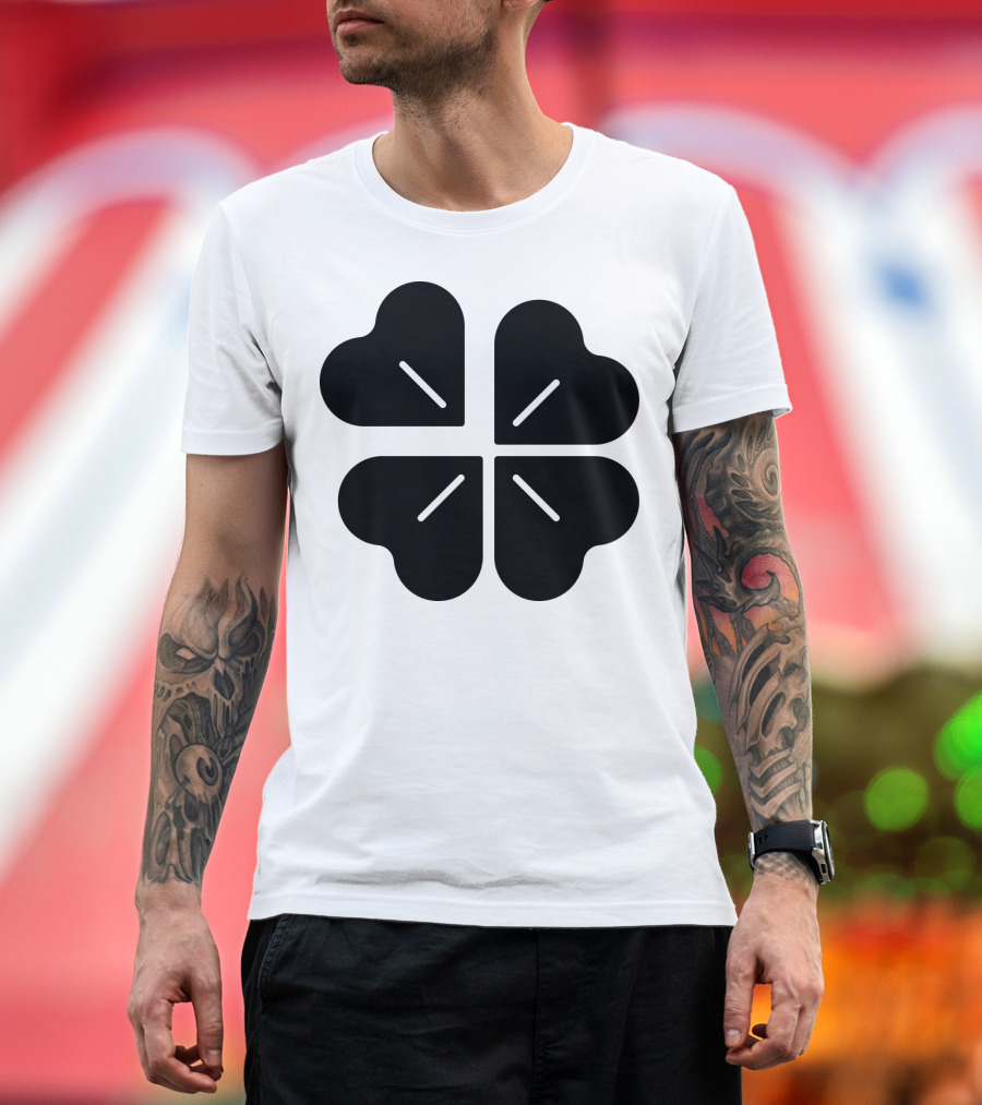 Clover Leaf Symbol Four-Leaf Lucky Charm T-Shirt
