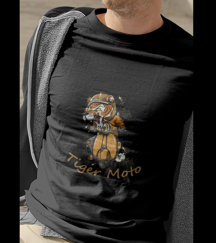 Tiger Moto Stylish Ride Tiger Tiger Beautiful T-Shirt