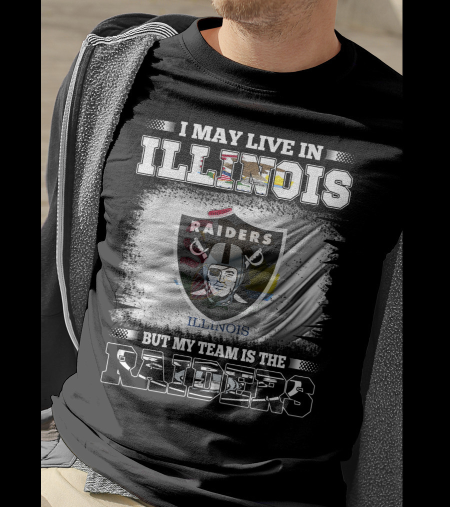 Illinois Raiders Fan With Loyalty Emphasis On Raiders Team T-Shirt