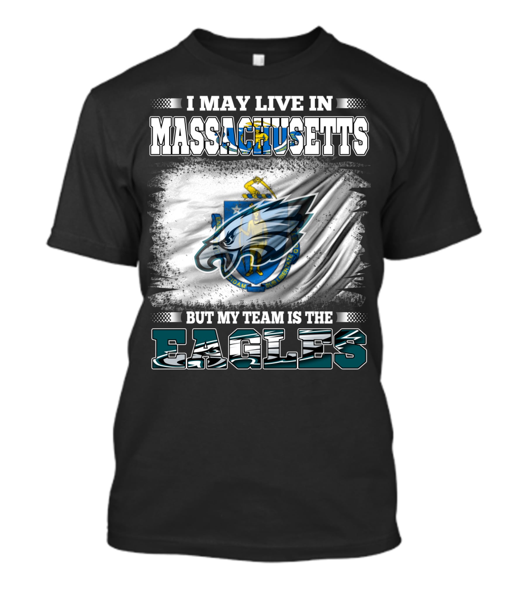 Massachusetts Roots Philadelphia Eagles T-Shirt