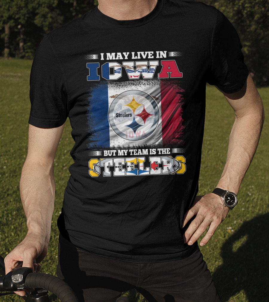 Iowa Resident Proudly Supporting Steelers With Team T-Shirt