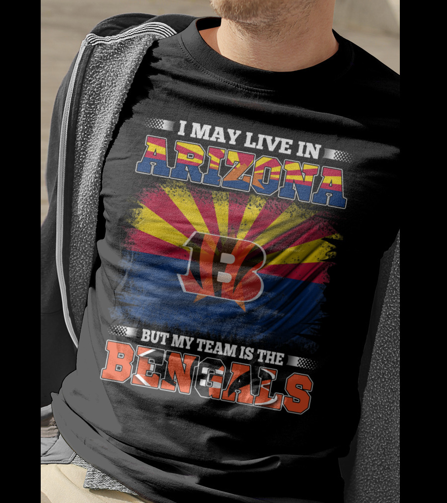Arizona State Pride With Bengals Team Loyalty Banner T-Shirt