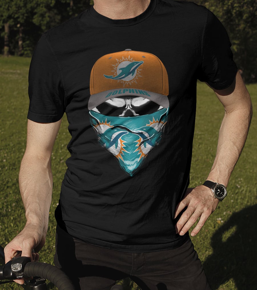 Miami Dolphins Logo Cap And Bandana Set T-Shirt
