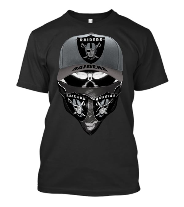 Raiders Logo Cap And Bandana With Pirate Shield Motif T-Shirt
