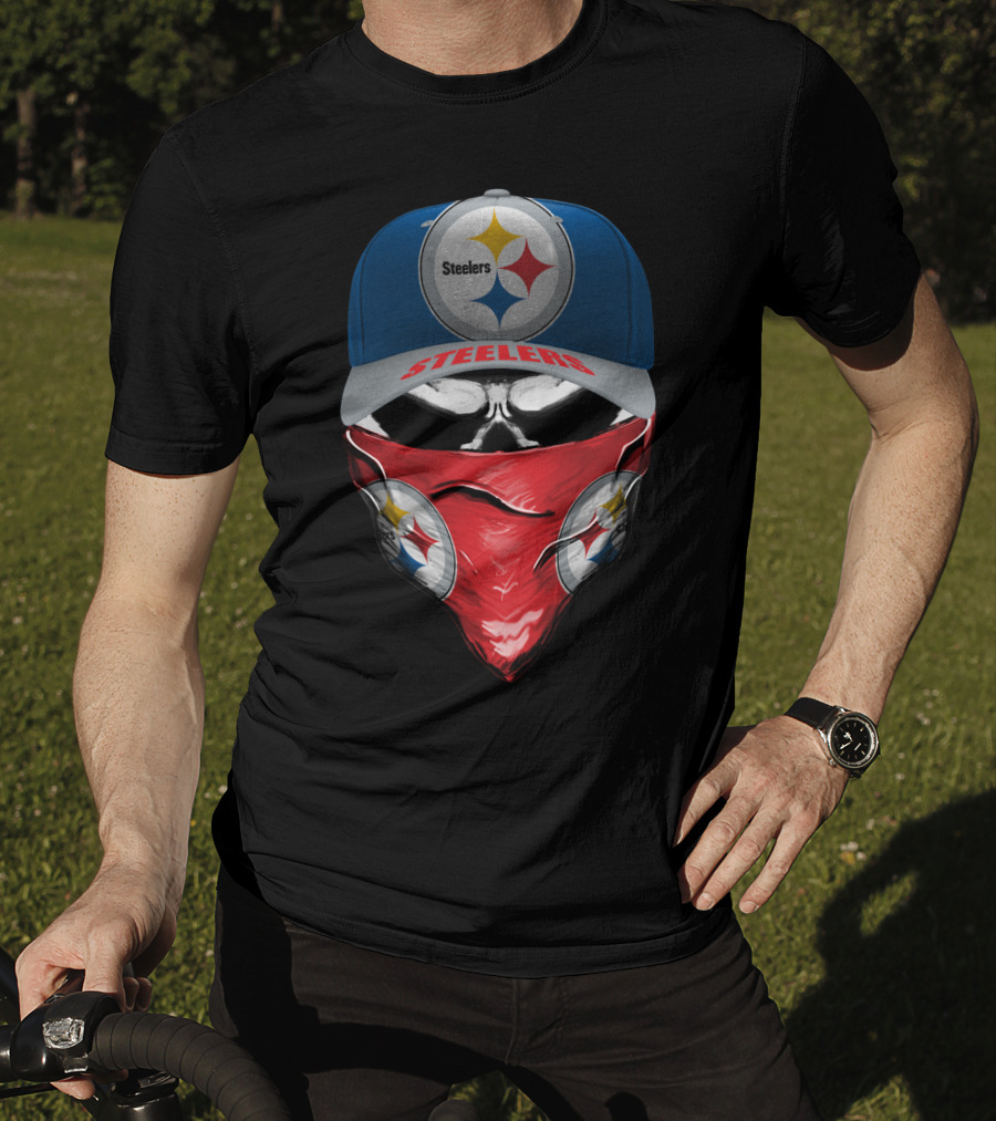 Pittsburgh Steelers Hat And Bandana T-Shirt
