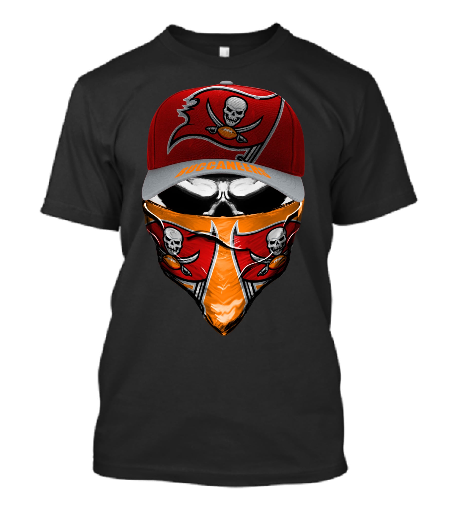 Tampa Bay Buccaneers Buccaneers Football Skull Flag Hat Bandana T-Shirt