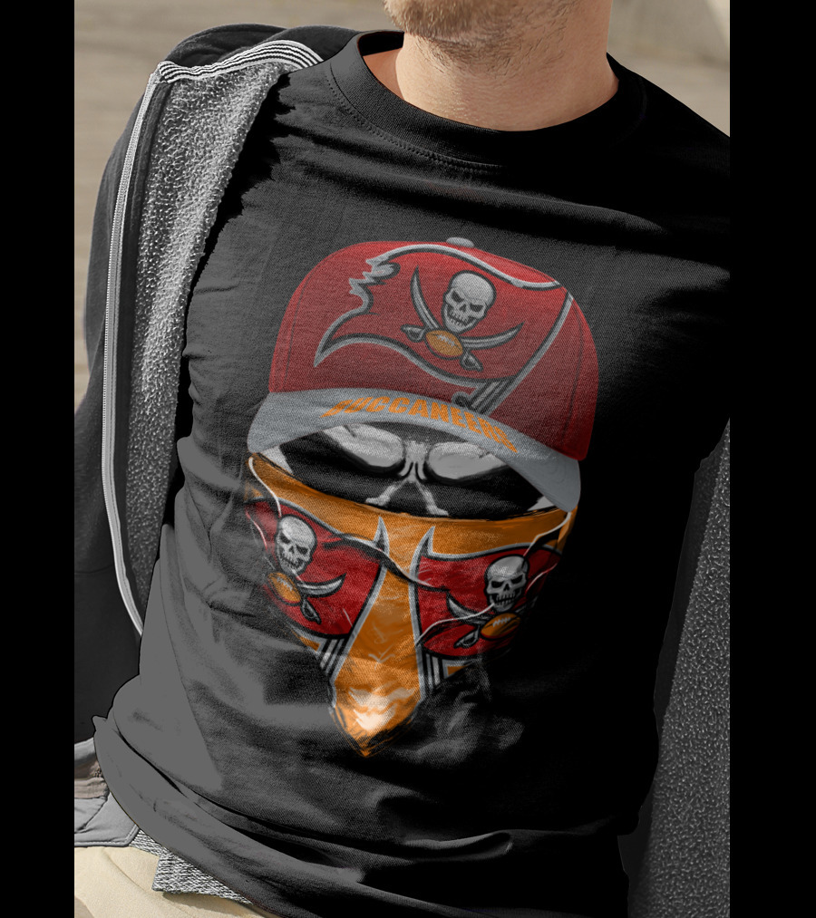 Tampa Bay Buccaneers Buccaneers Football Skull Flag Hat Bandana T-Shirt