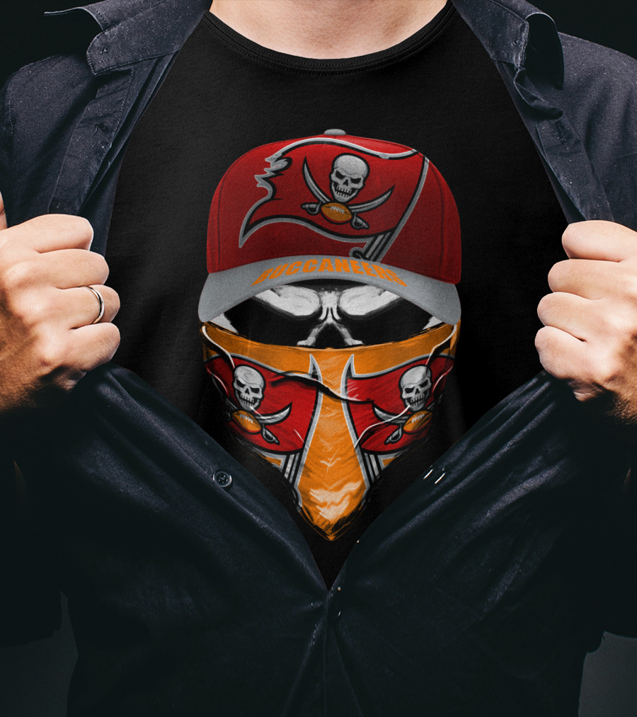Tampa Bay Buccaneers Buccaneers Football Skull Flag Hat Bandana T-Shirt