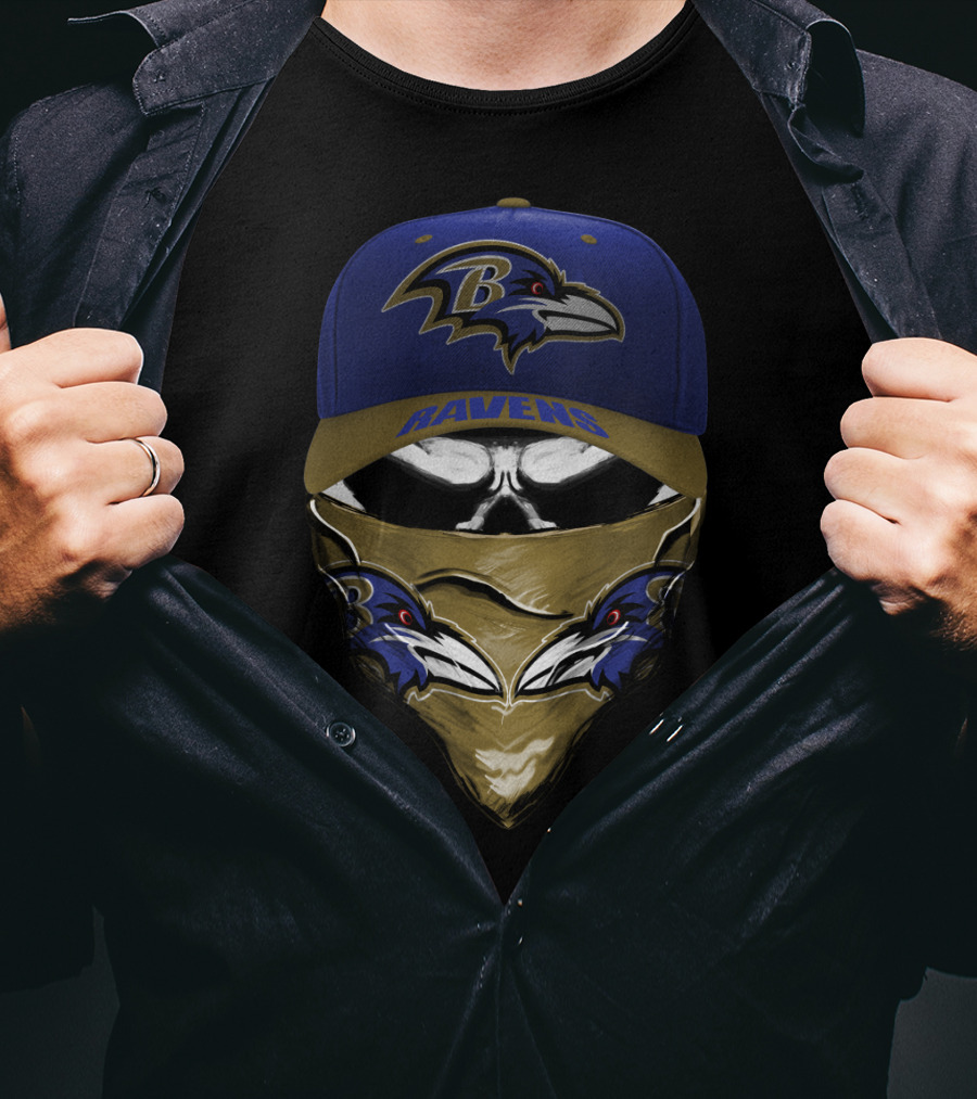 BALTIMORE RAVENS RAVENS Hat And Bandana T-Shirt