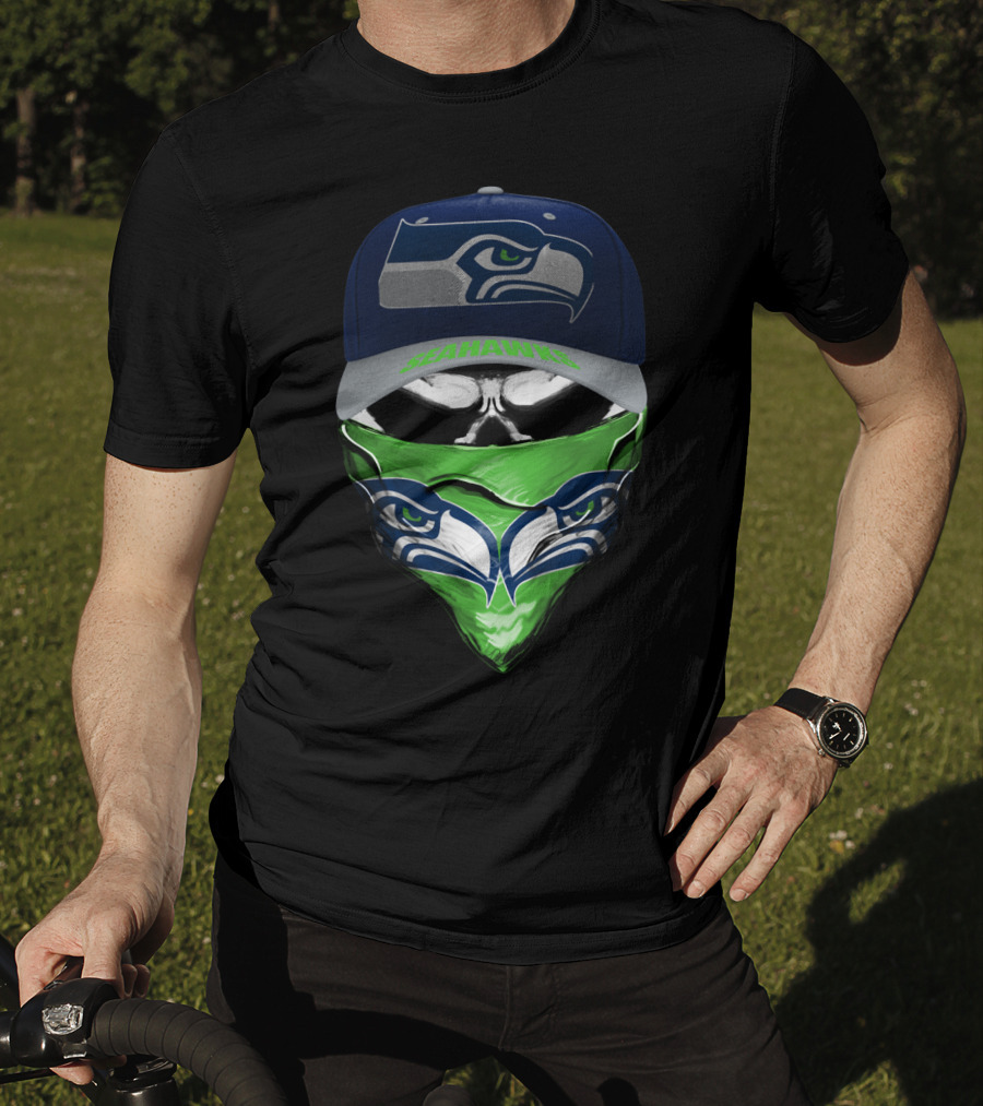 Seattle Seahawks Cap And Mask T-Shirt