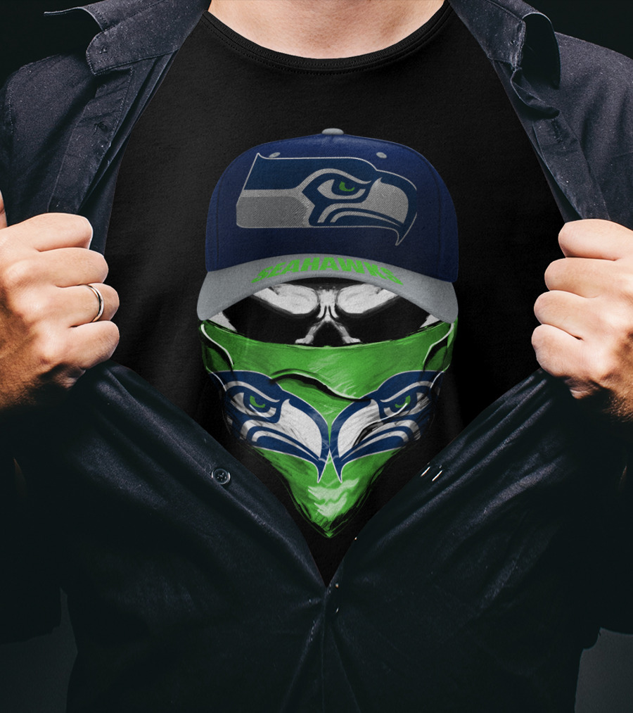 Seattle Seahawks Cap And Mask T-Shirt