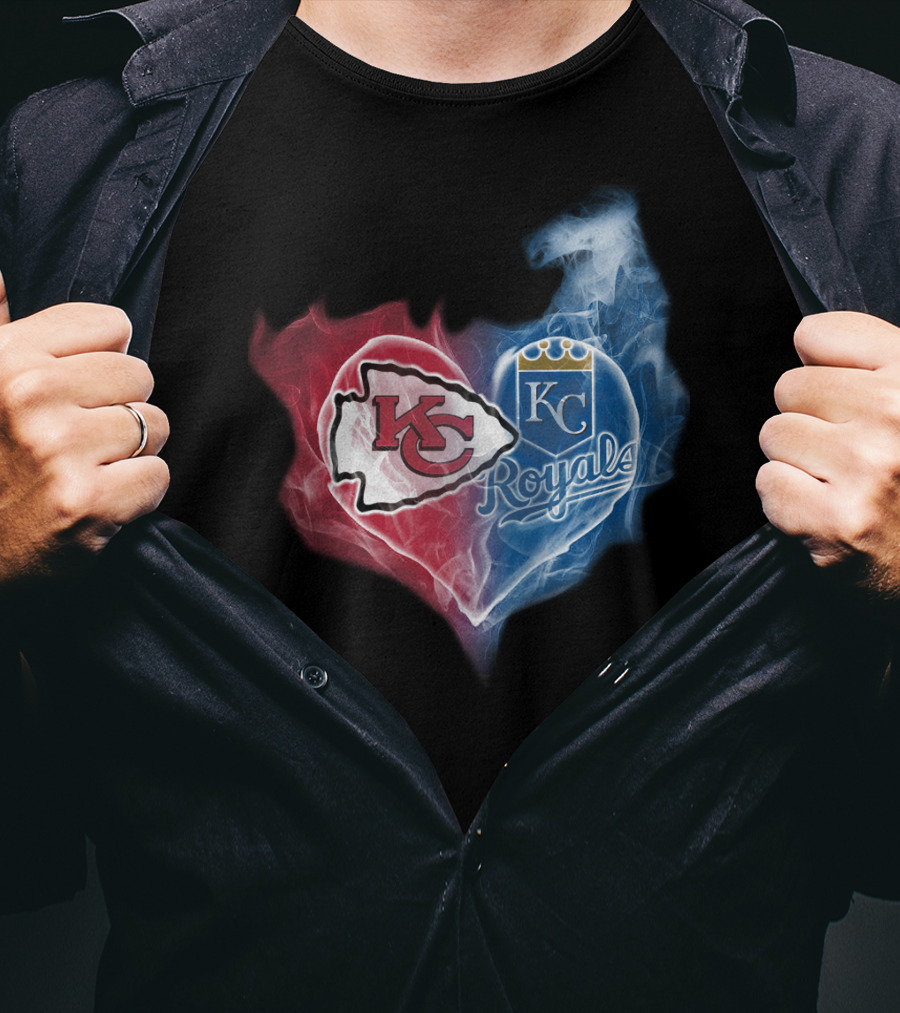 Kansas City Chiefs Royals Heart T-Shirt