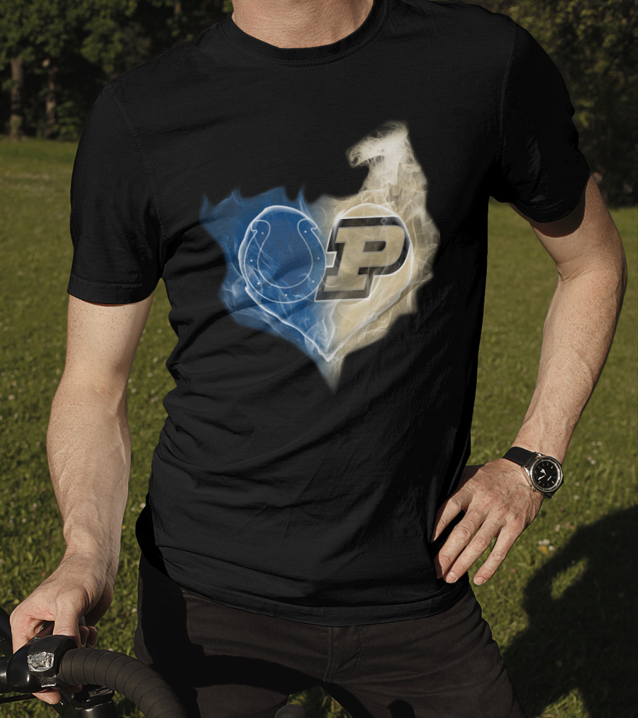 Colts Purdue Boilermakers Heart T-Shirt
