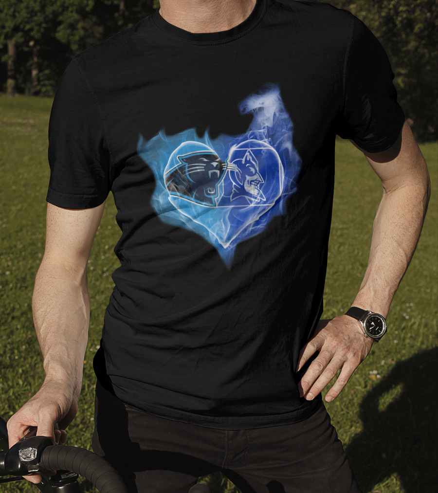 Panthers Duke Blue Devils Heart Fusion T-Shirt