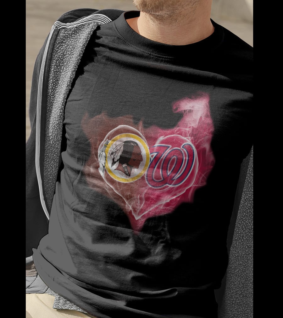 Redskins Nationals Heart Logo Fusion T-Shirt