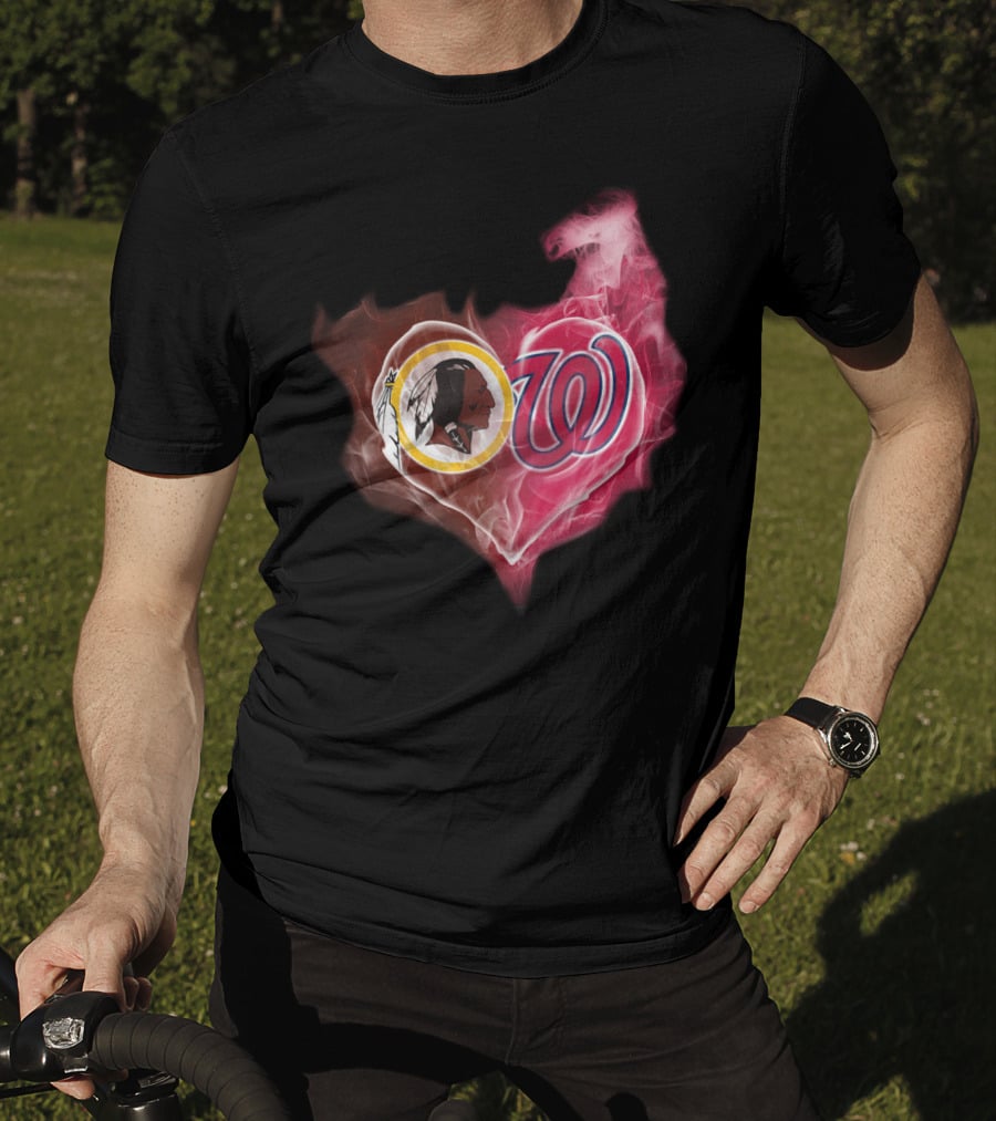 Redskins Nationals Heart Logo Fusion T-Shirt