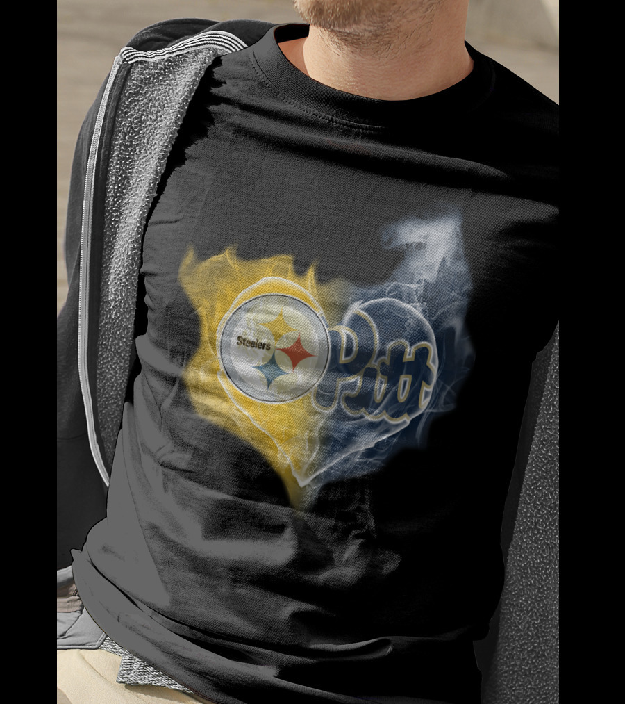 Steelers Pitt Heart Blend T-Shirt