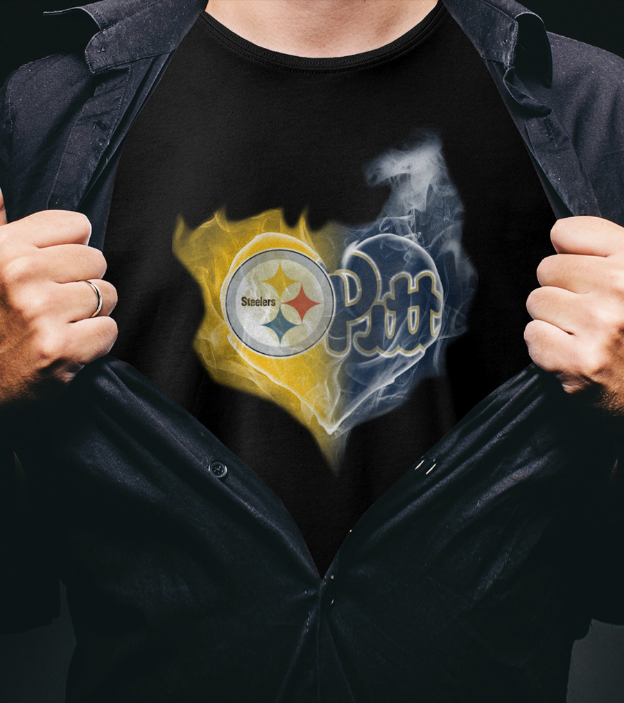 Steelers Pitt Heart Blend T-Shirt