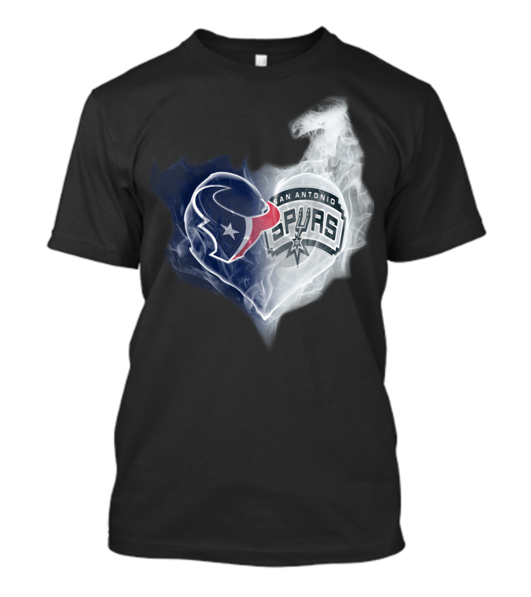 Texans San Antonio Spurs Heart T-Shirt
