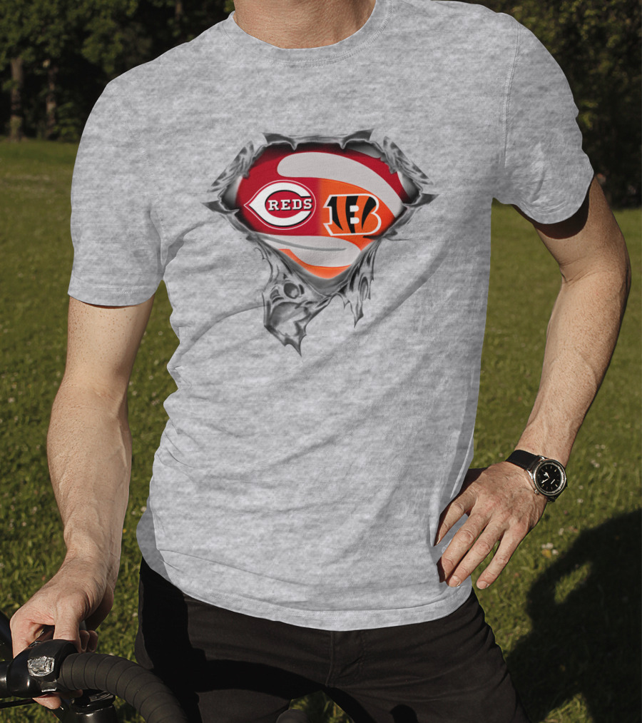 Cincinnati Reds Bengals Logo Mashup T-Shirt