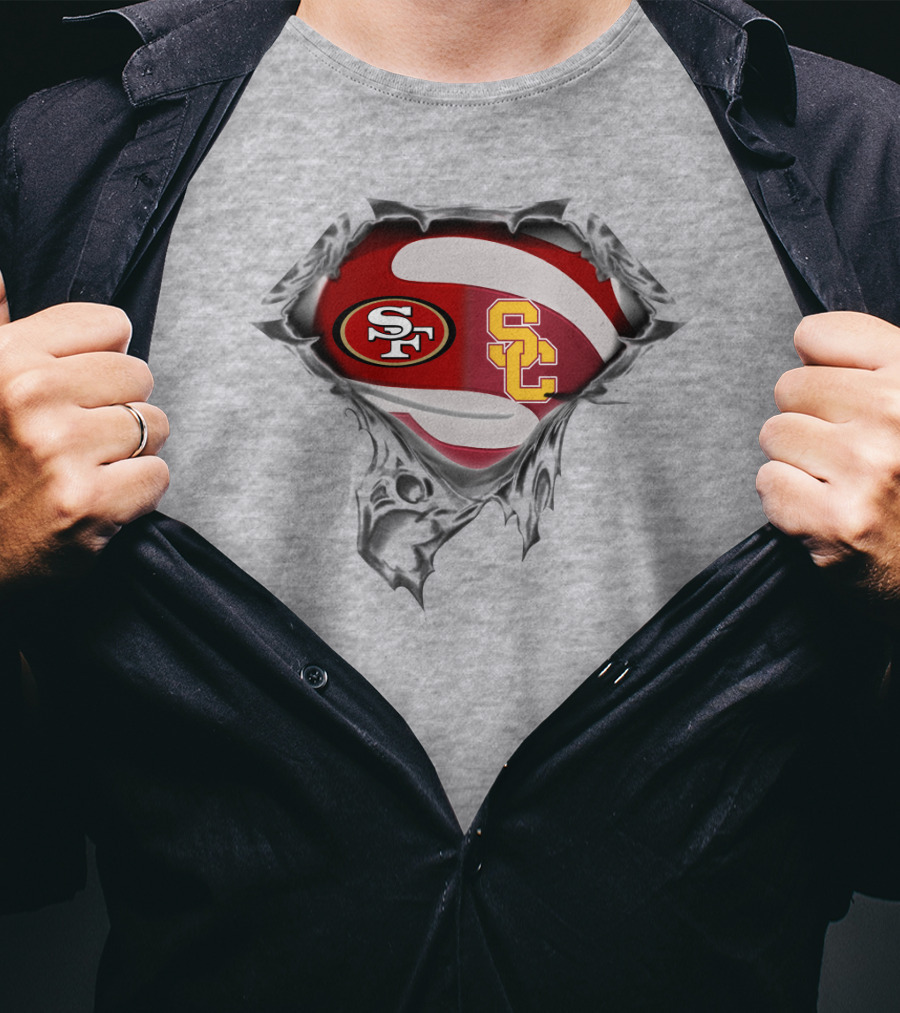 San Francisco 49ers Usc Trojans Crossover T-Shirt