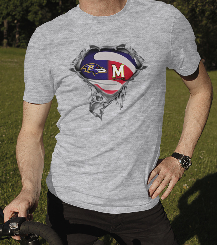 Baltimore Ravens Maryland Terrapins Crossover Super T-Shirt