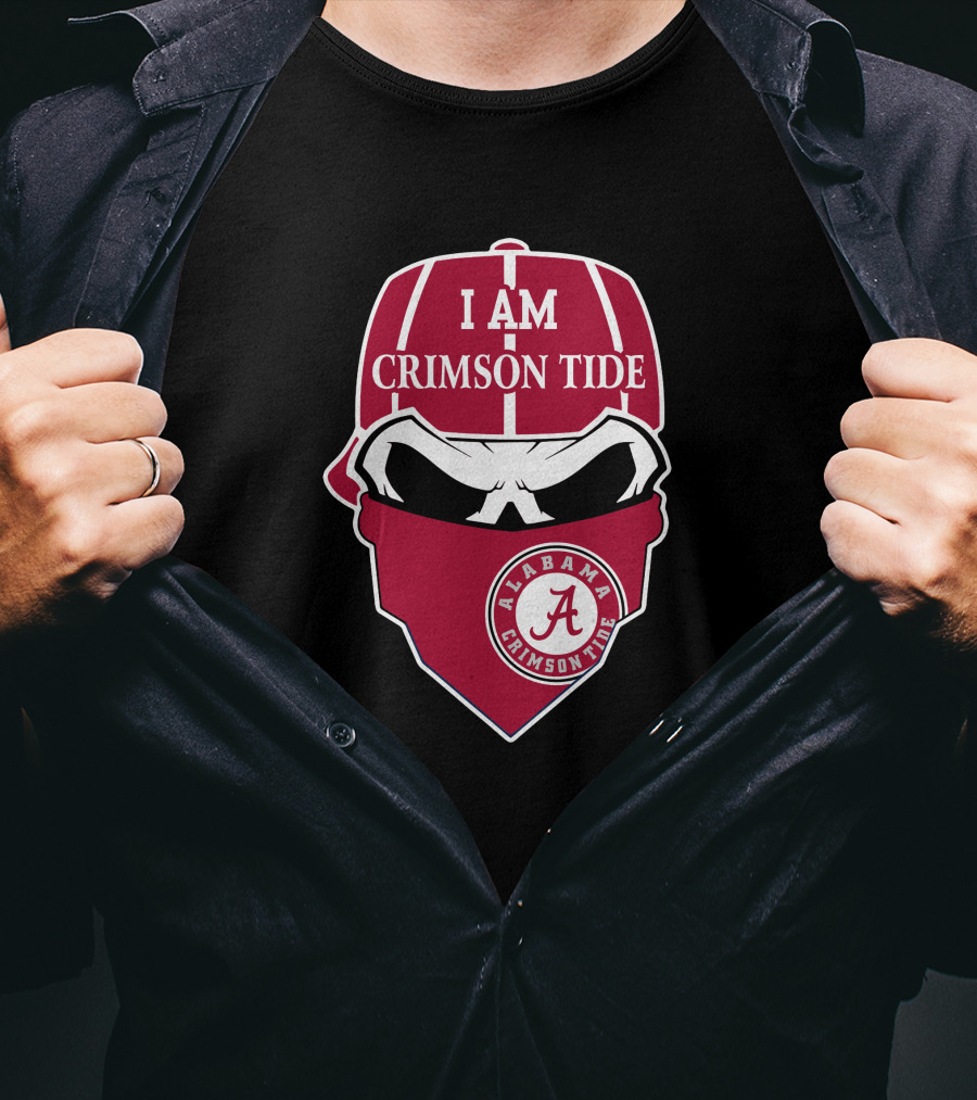 I Am Crimson Tide Alabama Crimson Tide Skull T-Shirt