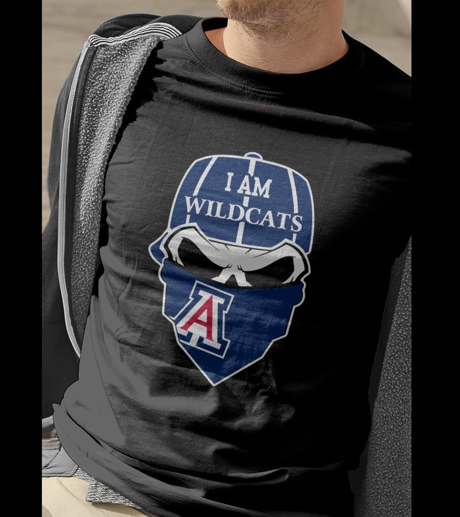 I Am Wildcats Arizona Wildcats Skull T-Shirt