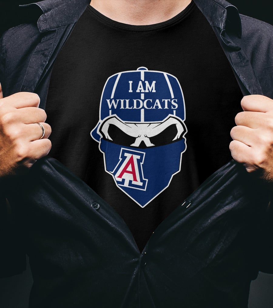 I Am Wildcats Arizona Wildcats Skull T-Shirt
