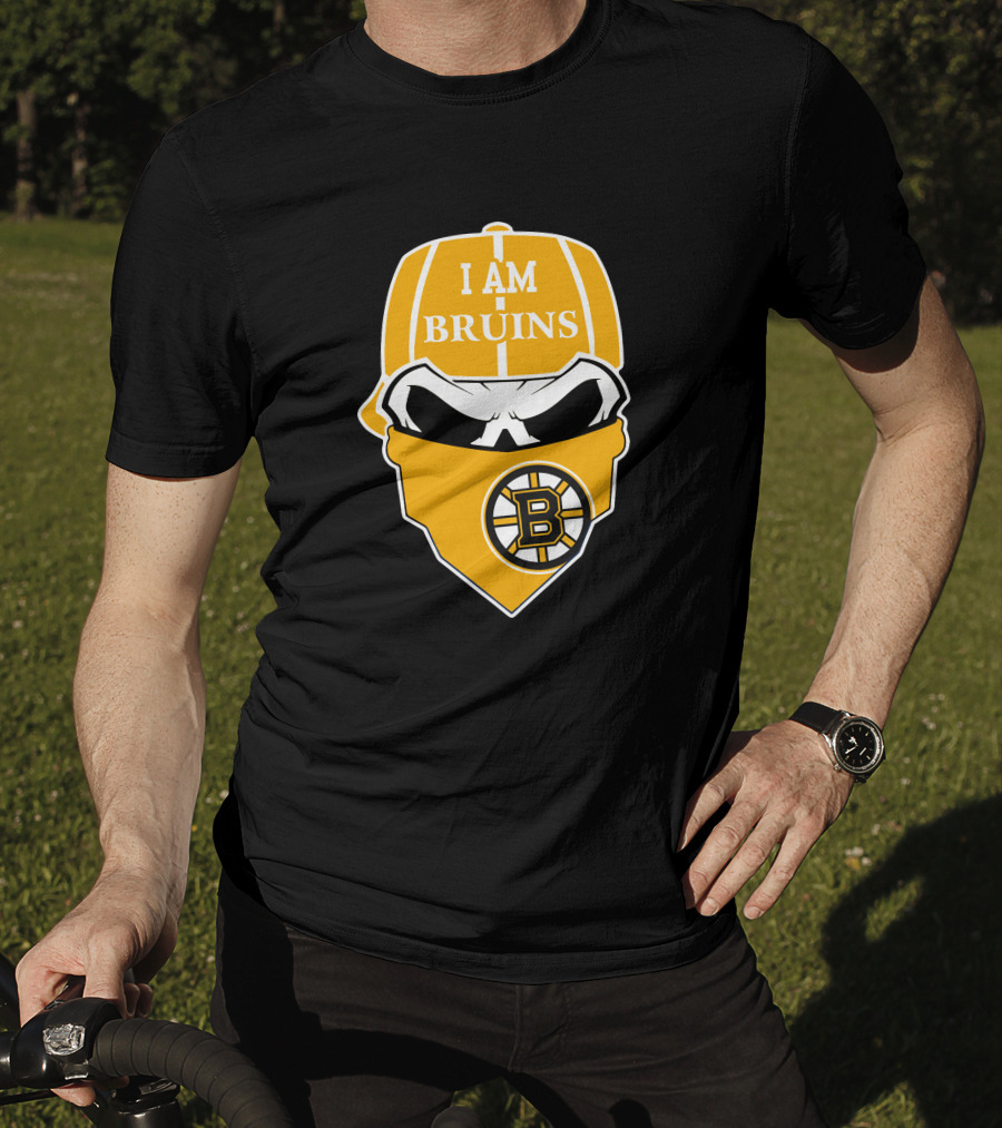 I Am Bruins Boston Bruins Skull T-Shirt