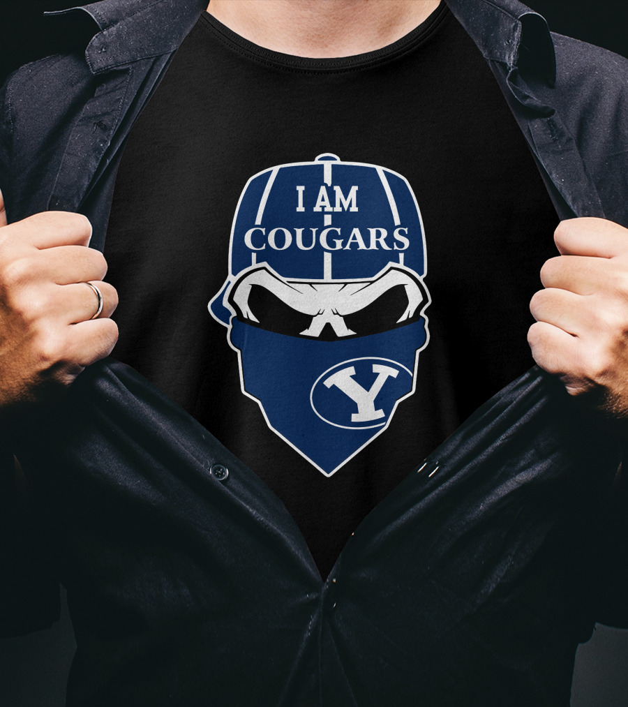 Byu Cougars Skull Mask I Am Cougars Y T-Shirt