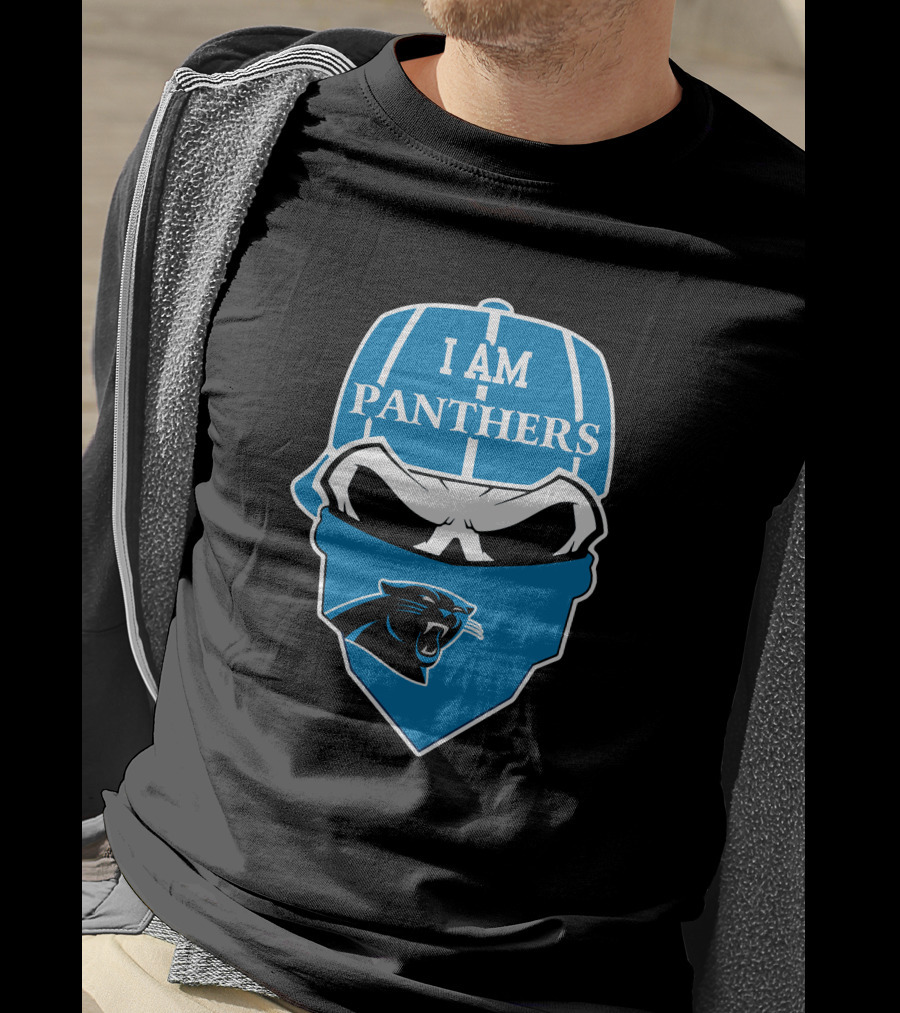 I Am Panthers Carolina Panthers Skull T-Shirt