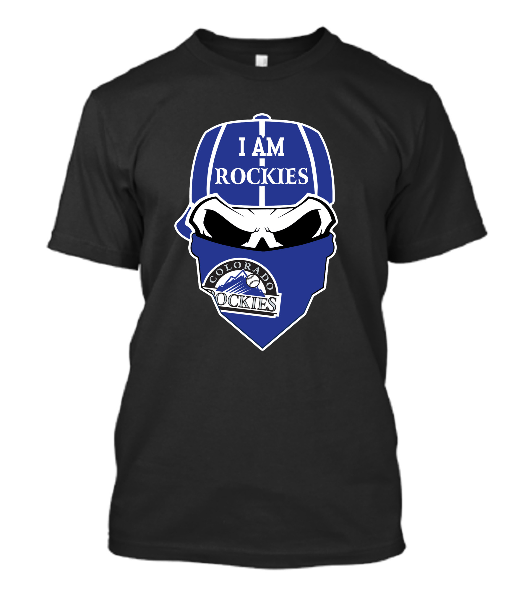 I Am Colorado Rockies Skull T-Shirt