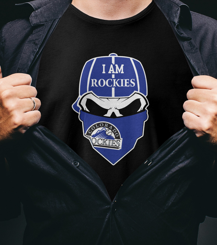 I Am Colorado Rockies Skull T-Shirt