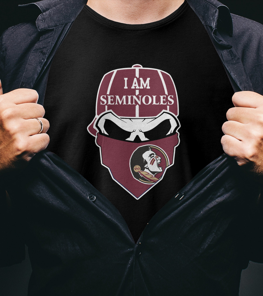 I Am Seminoles Florida State Skull With Seminole T-Shirt
