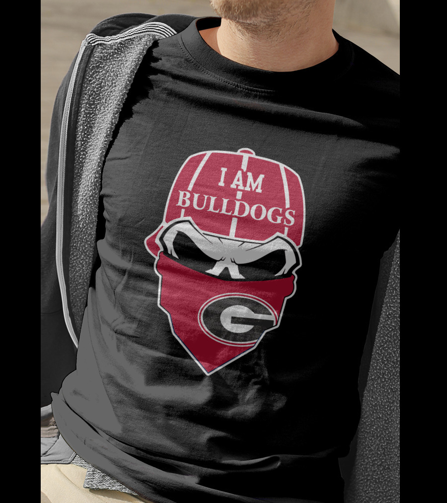 I Am Bulldogs Skull With Georgia G T-Shirt