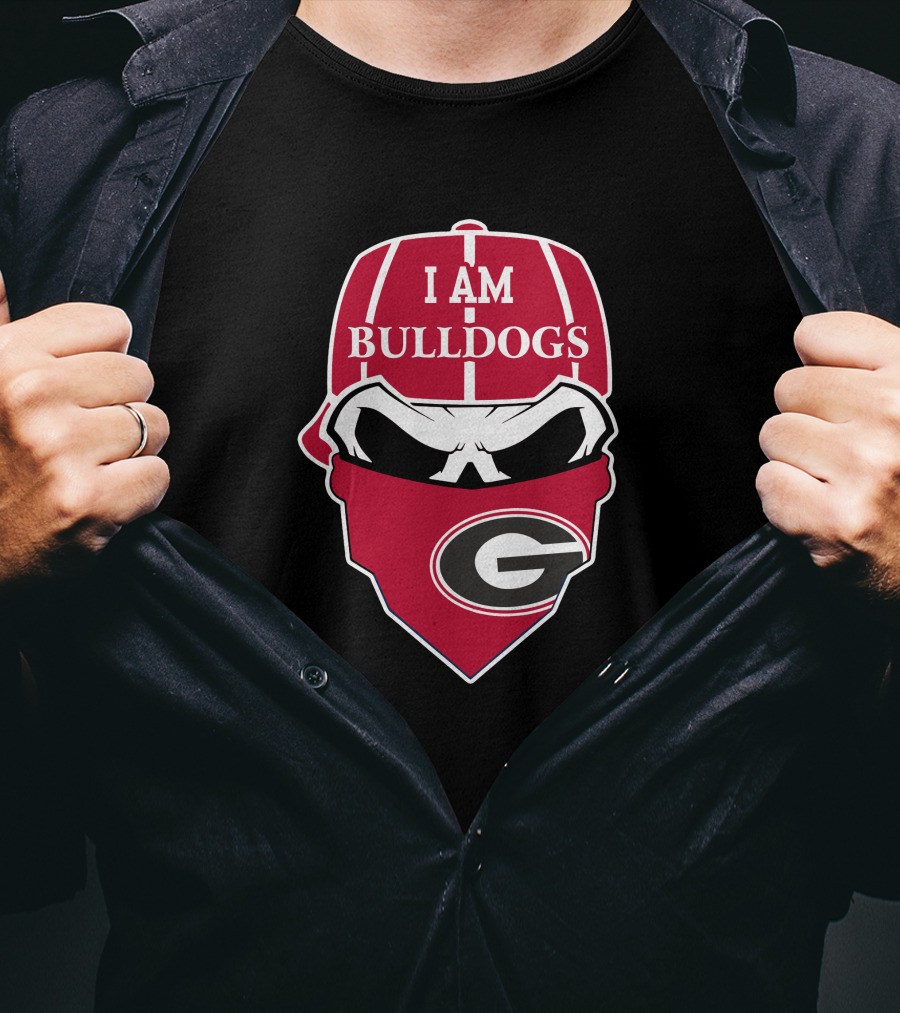 I Am Bulldogs Skull With Georgia G T-Shirt