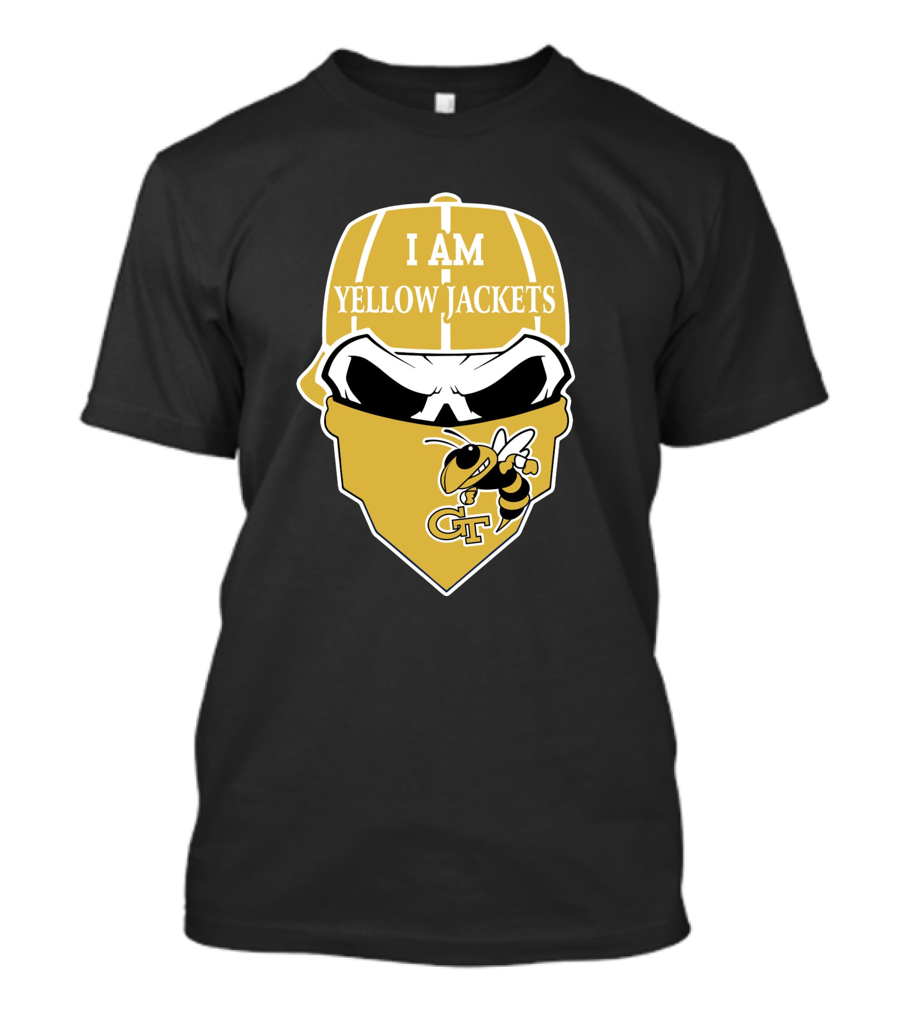 Georgia Tech Yellow Jackets Skull I Am Yellow Jackets T-Shirt
