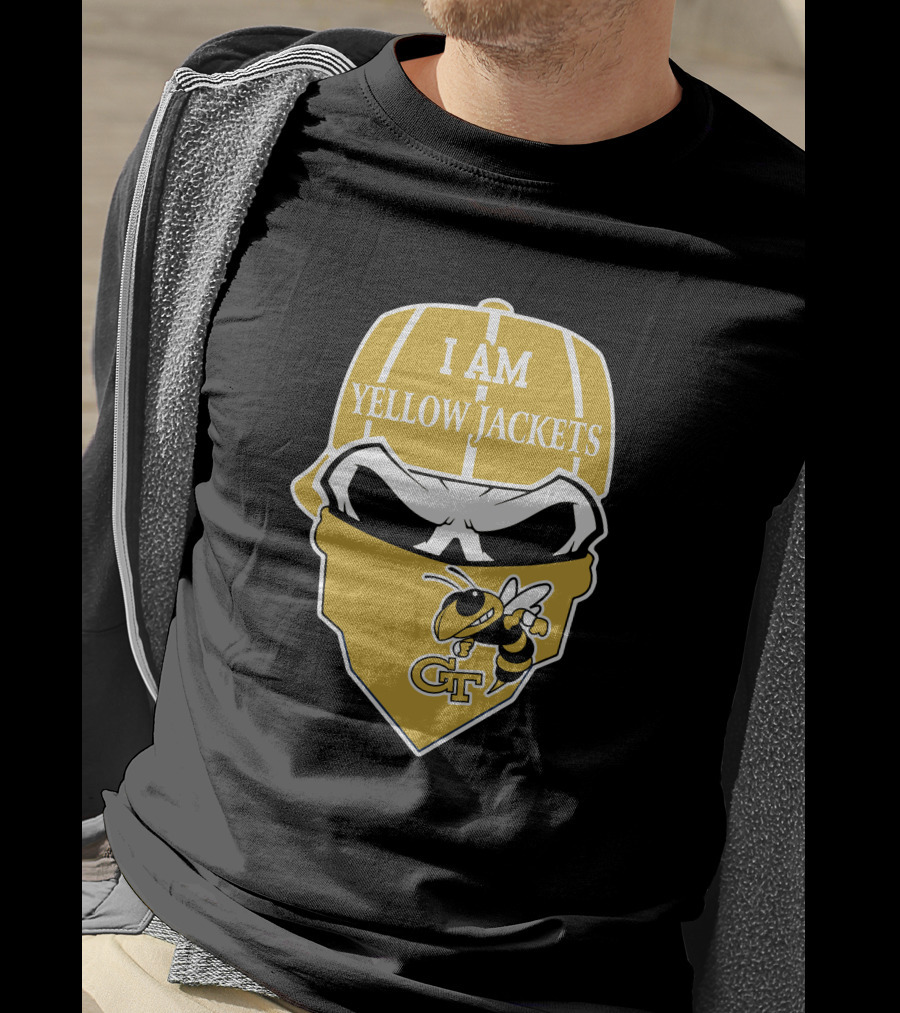 Georgia Tech Yellow Jackets Skull I Am Yellow Jackets T-Shirt
